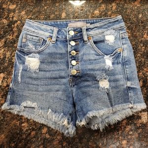 New JUST USA Distressed Jean Shorts Size XS